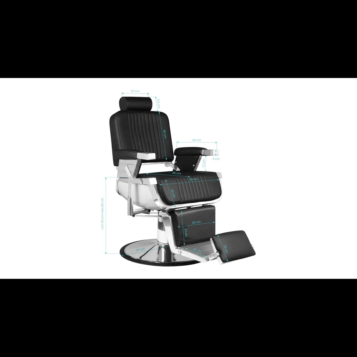 Carica video: Hair System Poltrona Royal X per Parrucchiere - Nero