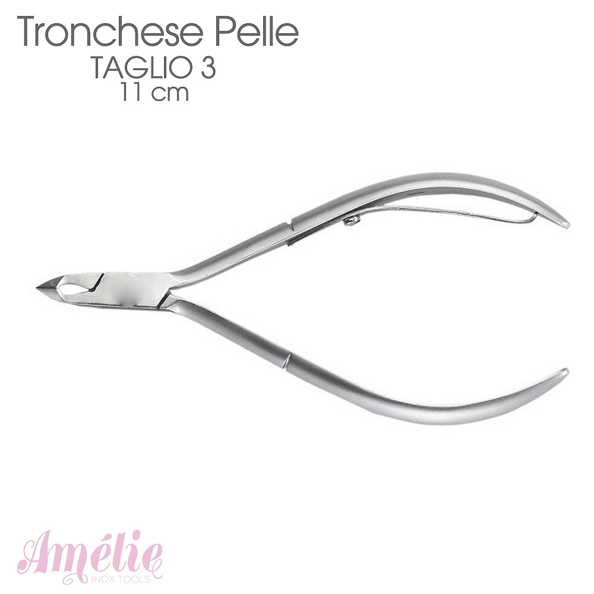 Amelie Tronchese Pelle Acciaio Inox - 11cm Taglio 3