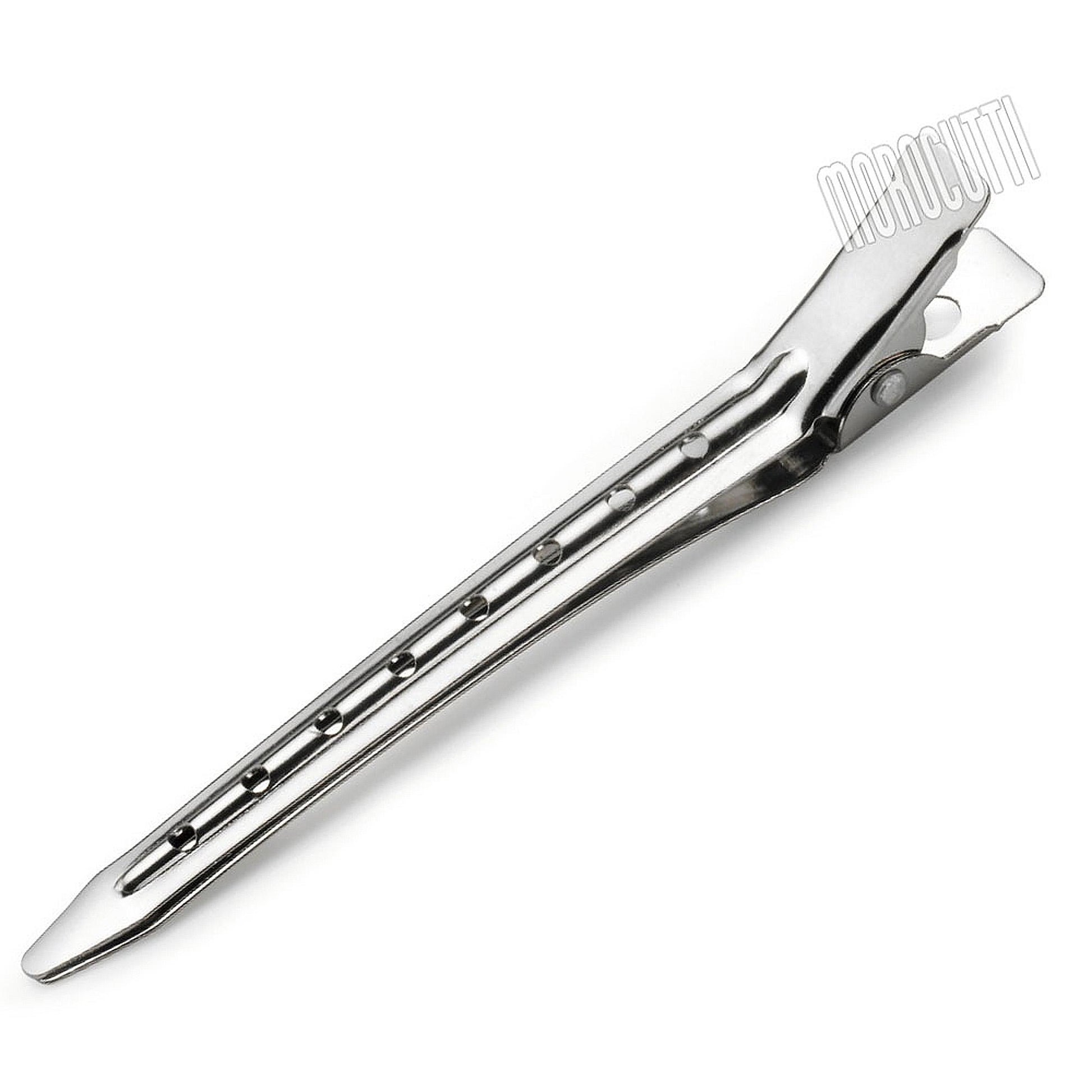 Hair Clip Metal Clip Silver - 6pz