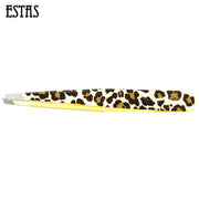 Estas Pinzetta Inox Obliqua - Leopardo