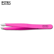 Estas Pinzetta Inox Obliqua - Fluo Fucsia