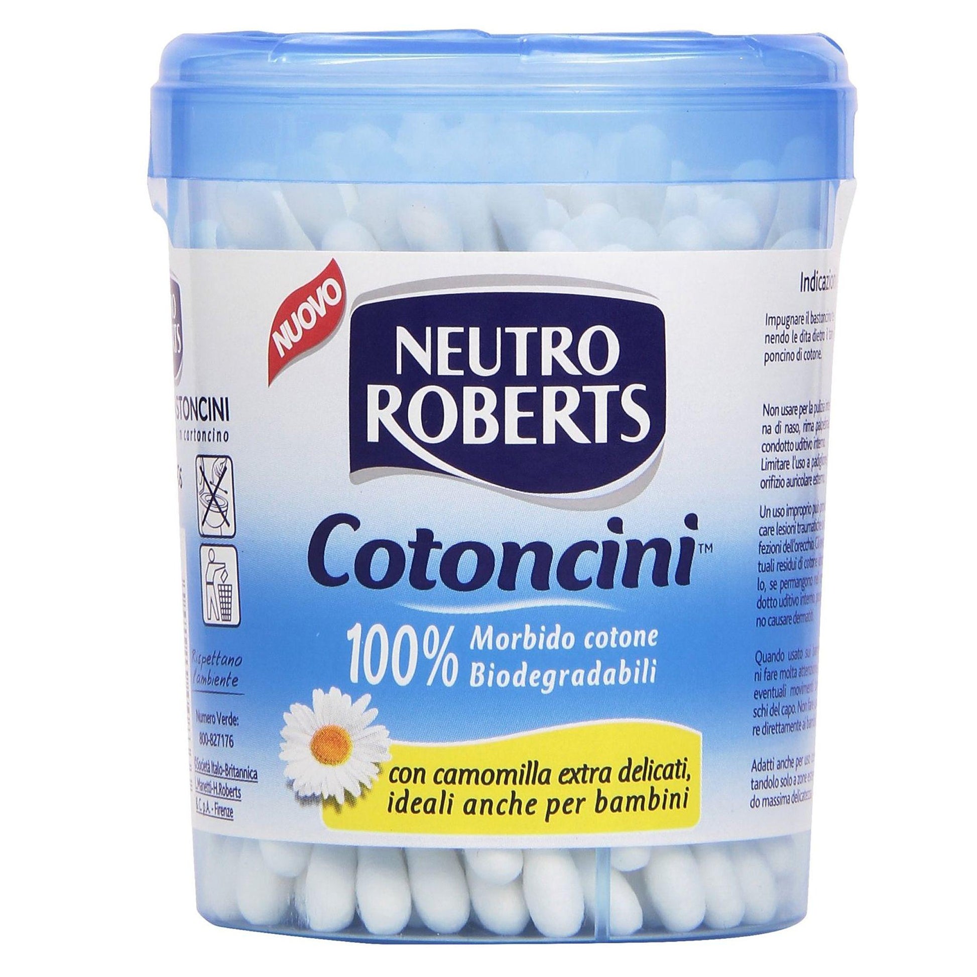 Neutro Roberts Cotoncini Biodegradabili - 100pz