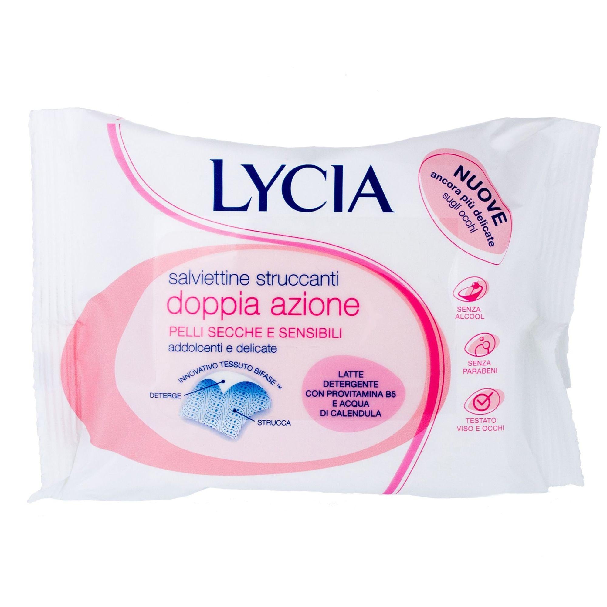 Lycia Salviettine Doppia Azione Pelle Secca - 20pz