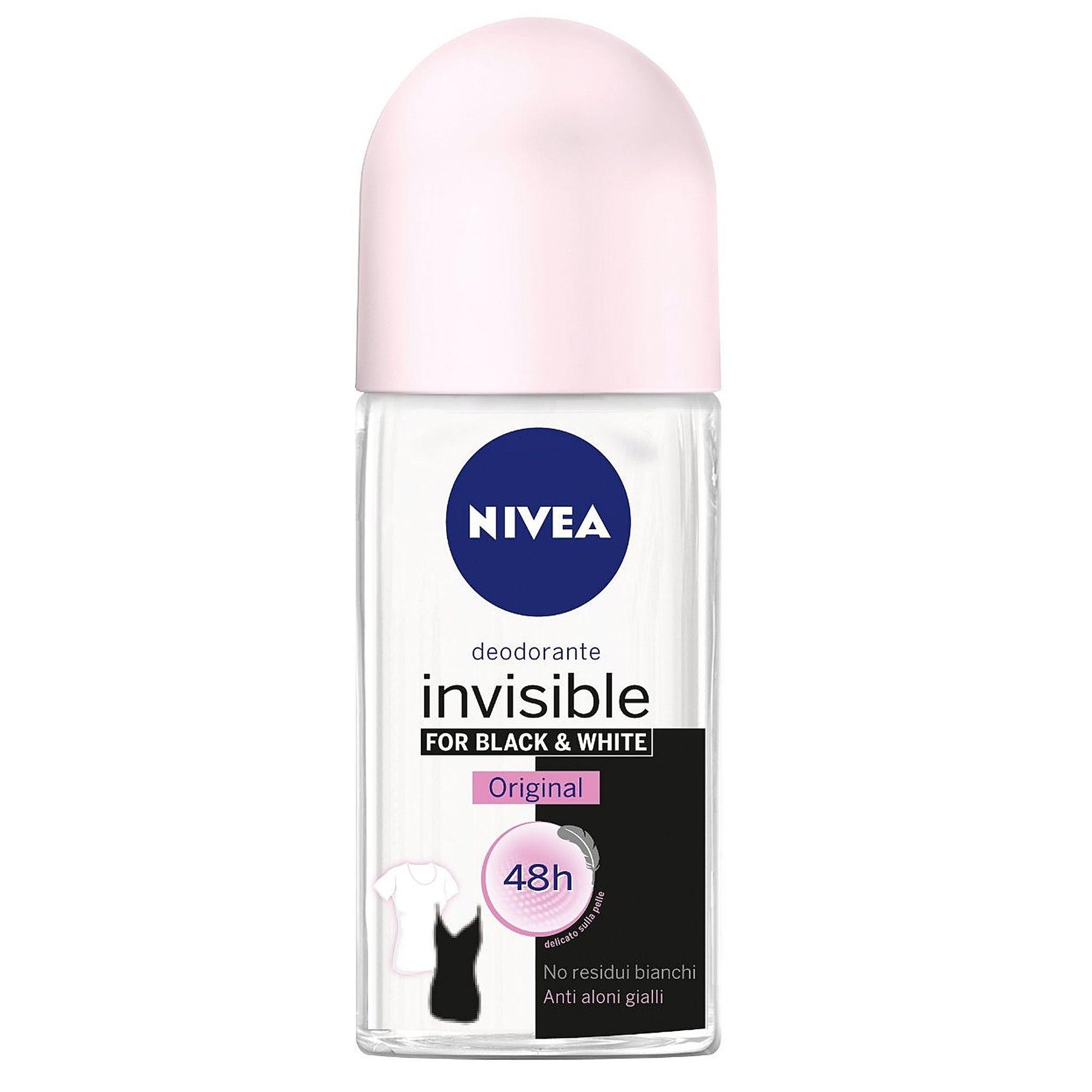 Nivea Deodorante Roll-On Invisible Black e White Original - 50ml