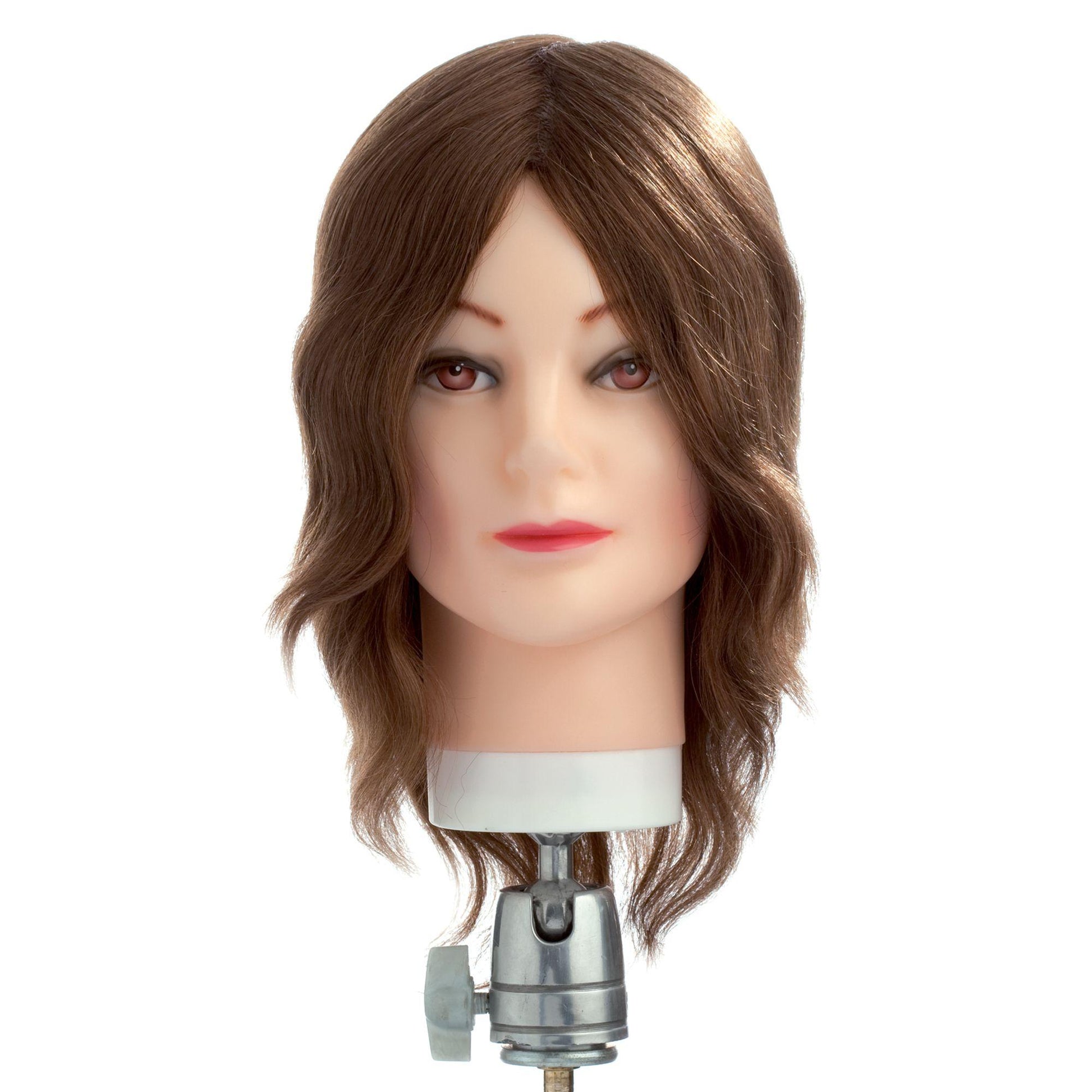 Testina Studio 30cm Capelli Naturali Colore 6