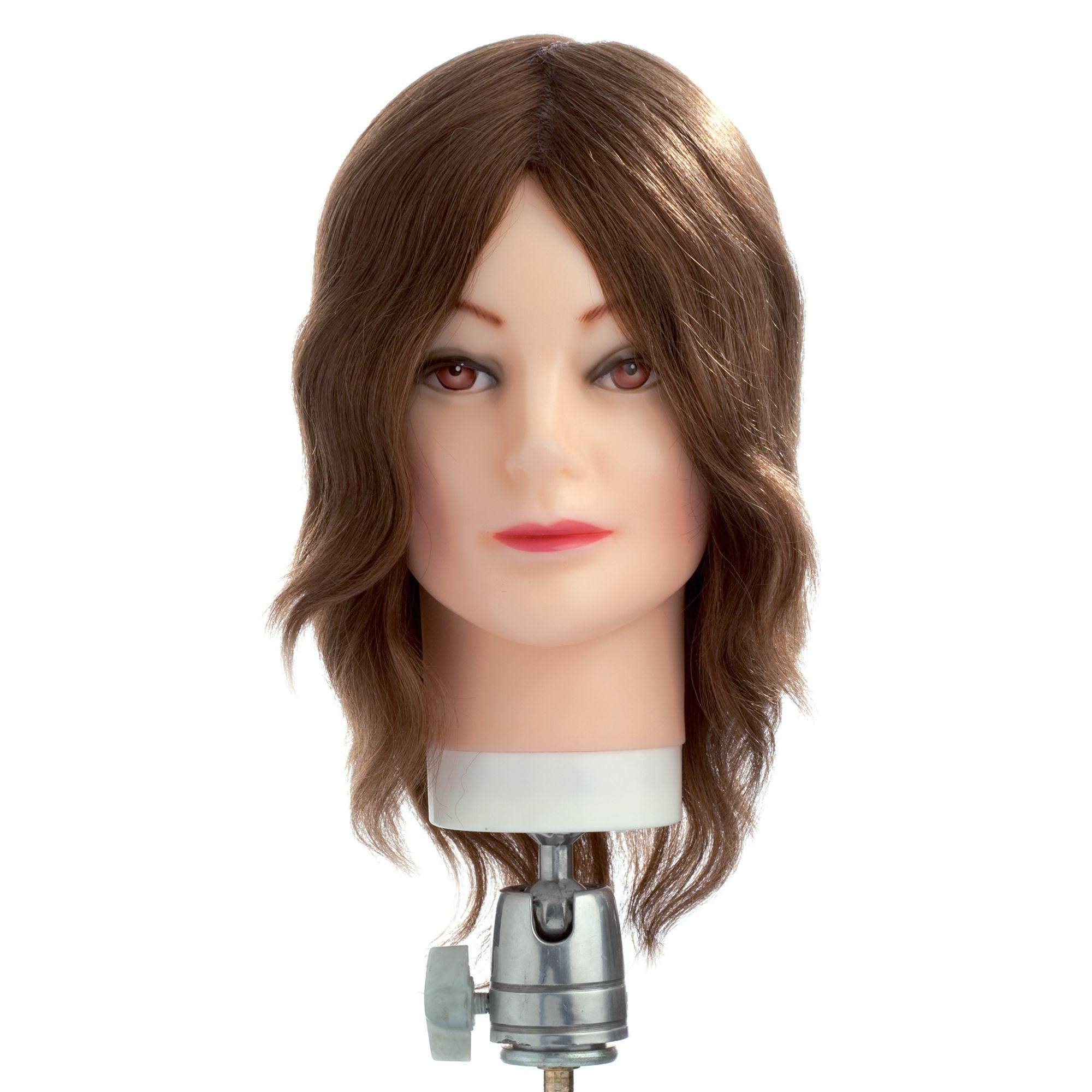 Testina Studio 30cm Capelli Naturali Colore 6
