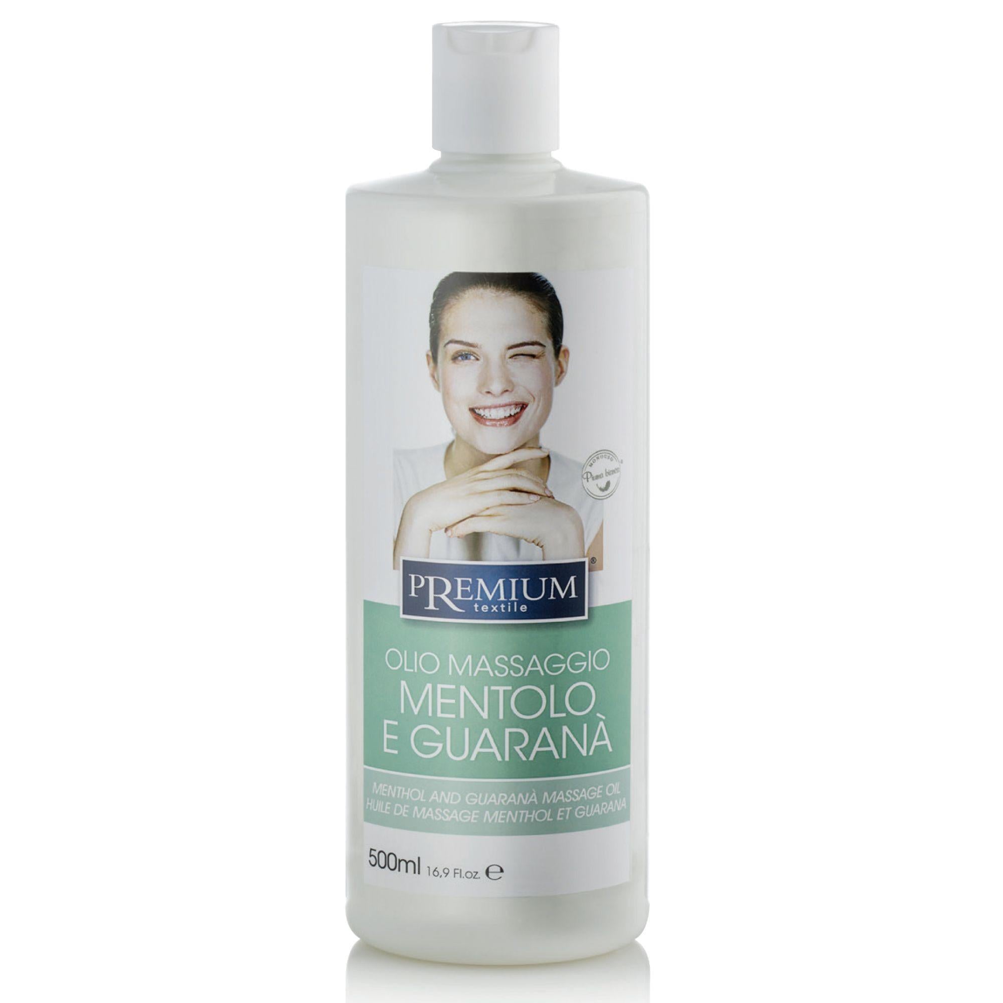 Xanitalia Premium Olio Massaggio 500ml - Mentolo e Guaranà