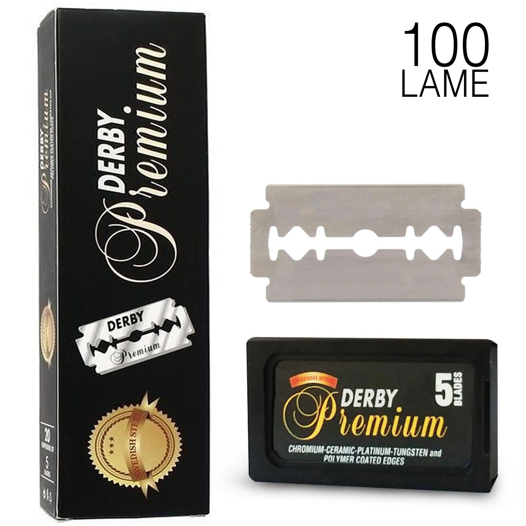 Lame da Barba Derby Nere Premium Intere - 100pz