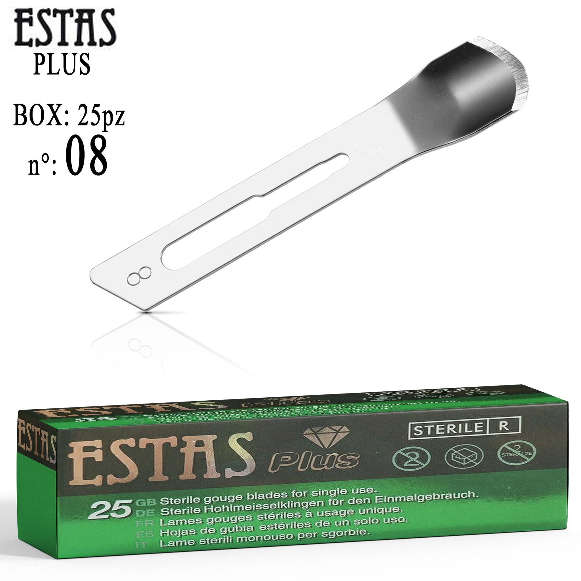 Estas Plus Lame Sterili per Sgorbie 25pz - n.08