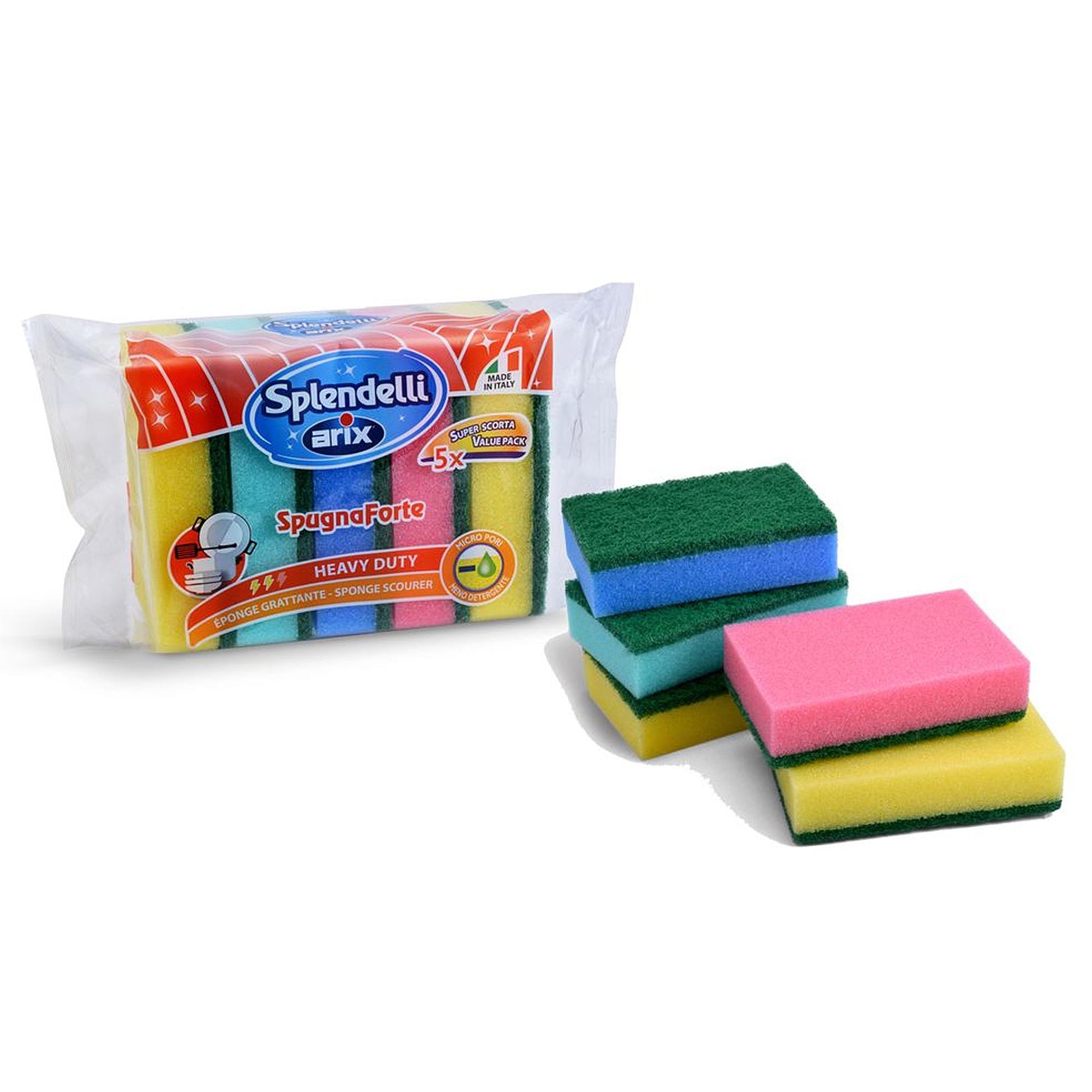 Arix Spugna Abrasiva Colorata - 5pz