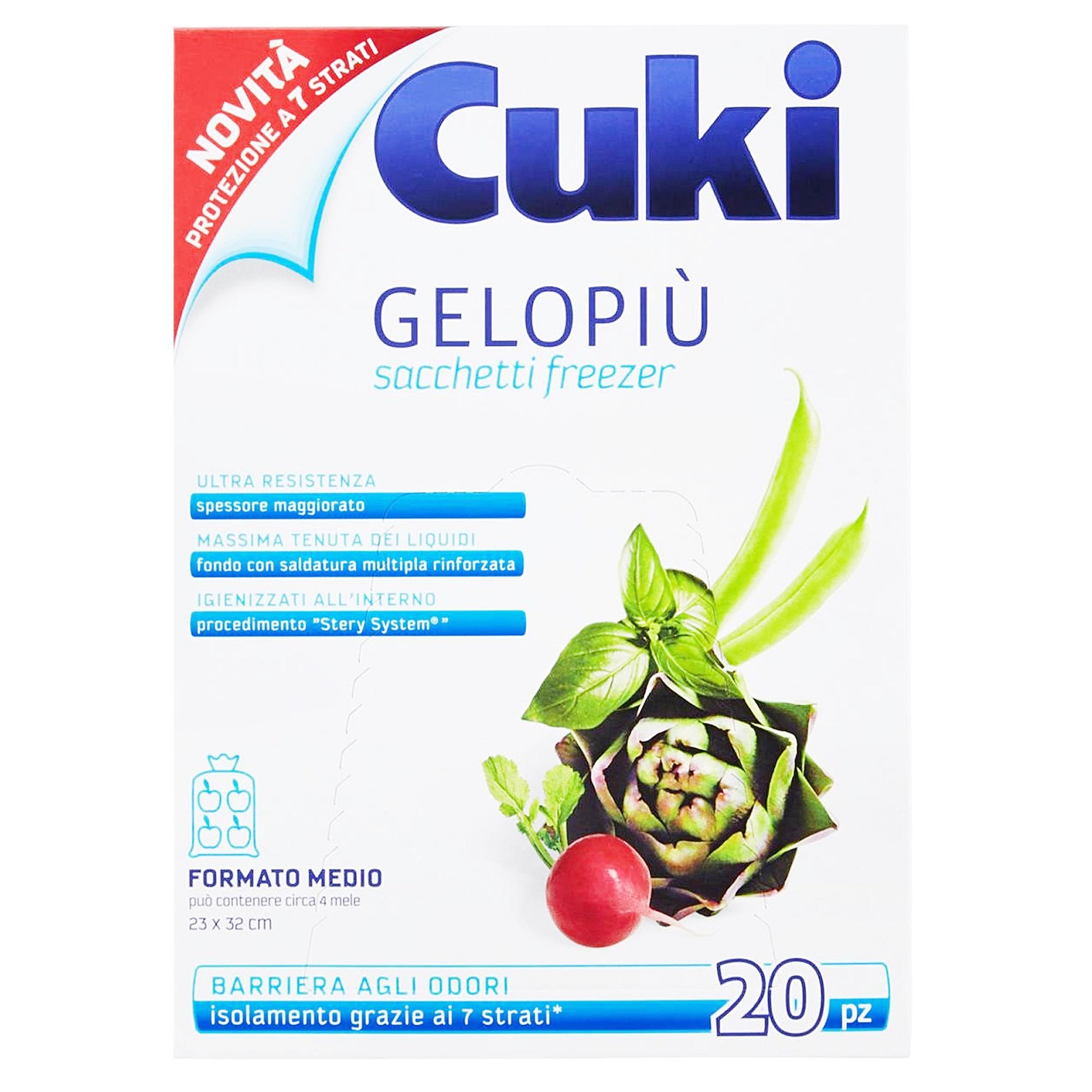 Cuki Sacchetti Freezer 20pz - Medio 23x32cm