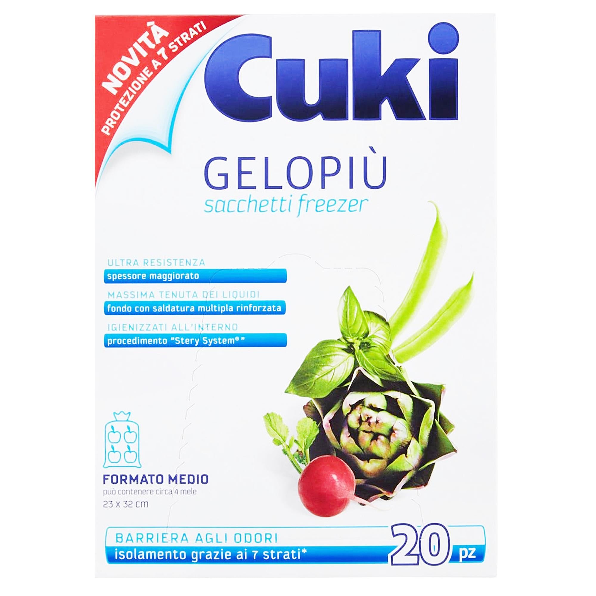 Cuki Sacchetti Freezer 20pz - Medio 23x32cm