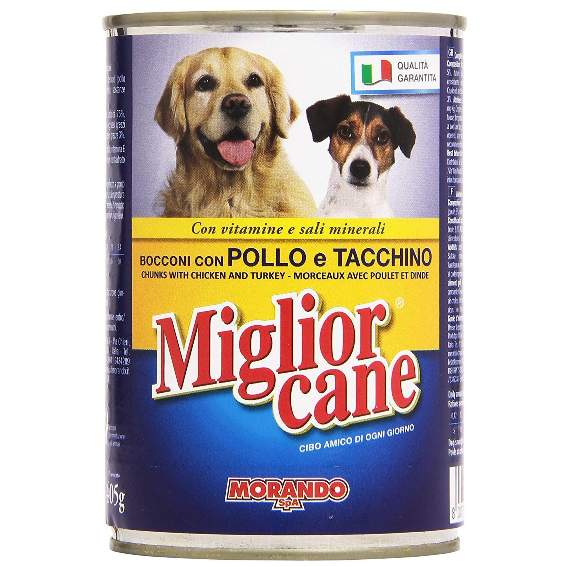 Migliorcane Bocconcini 405gr - Pollo e Tacchino