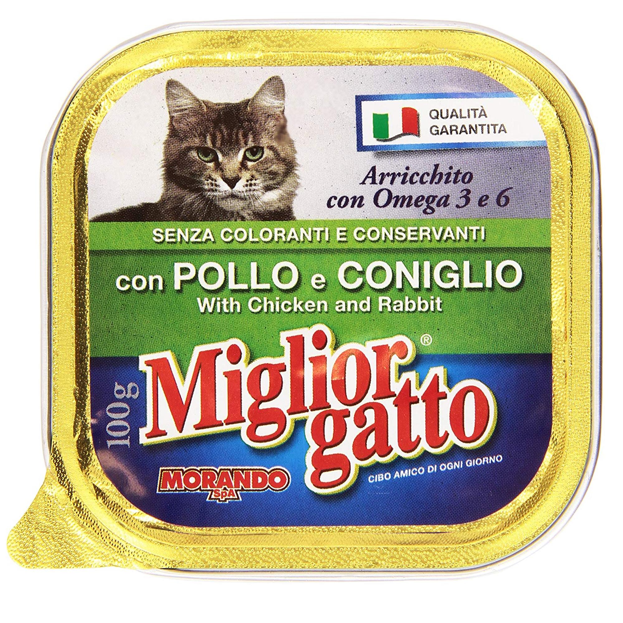 Migliorgatto Bocconcini Vaschetta 100gr - Pollo e Coniglio