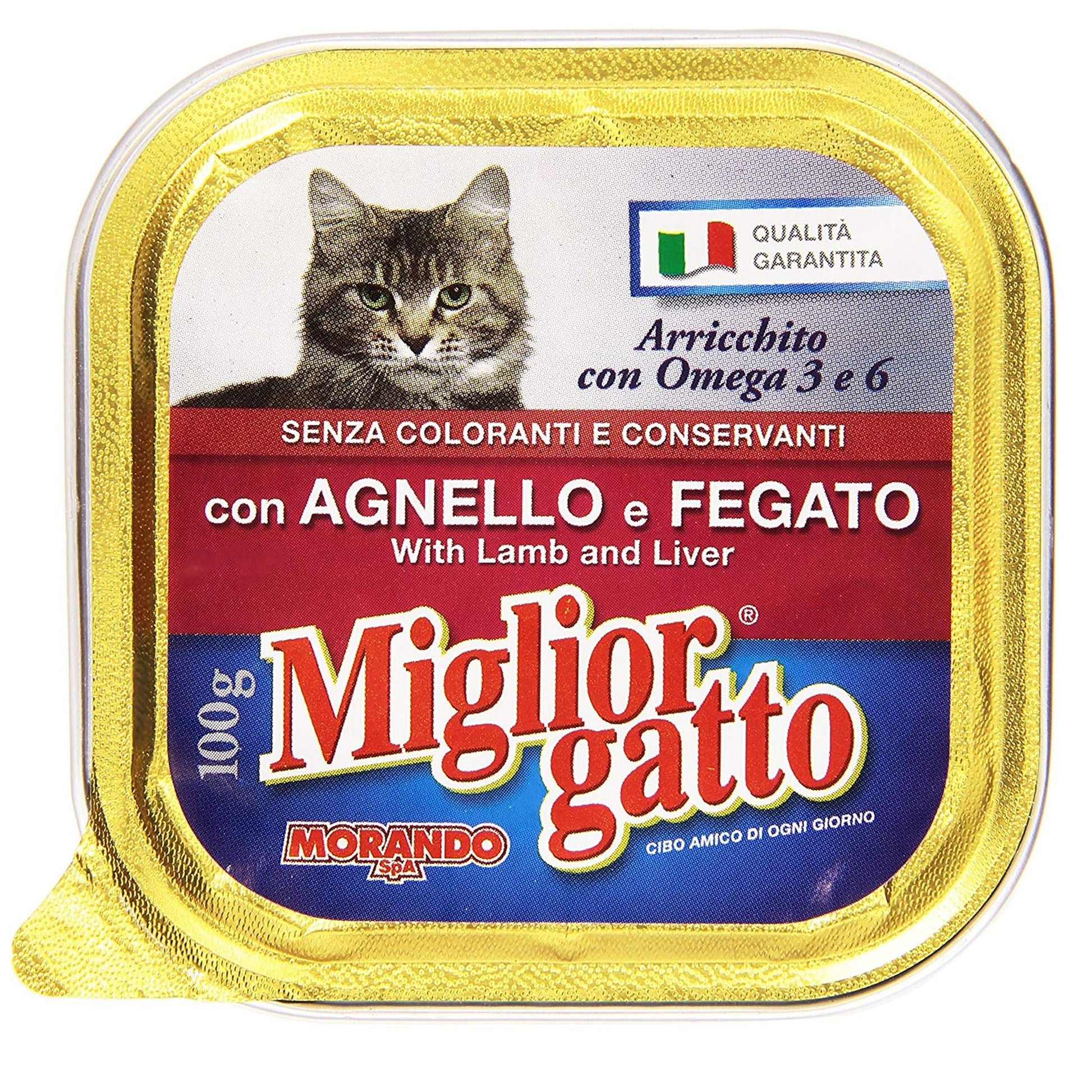 Migliorgatto Bocconcini Vaschetta 100gr - Agnello e Fegato
