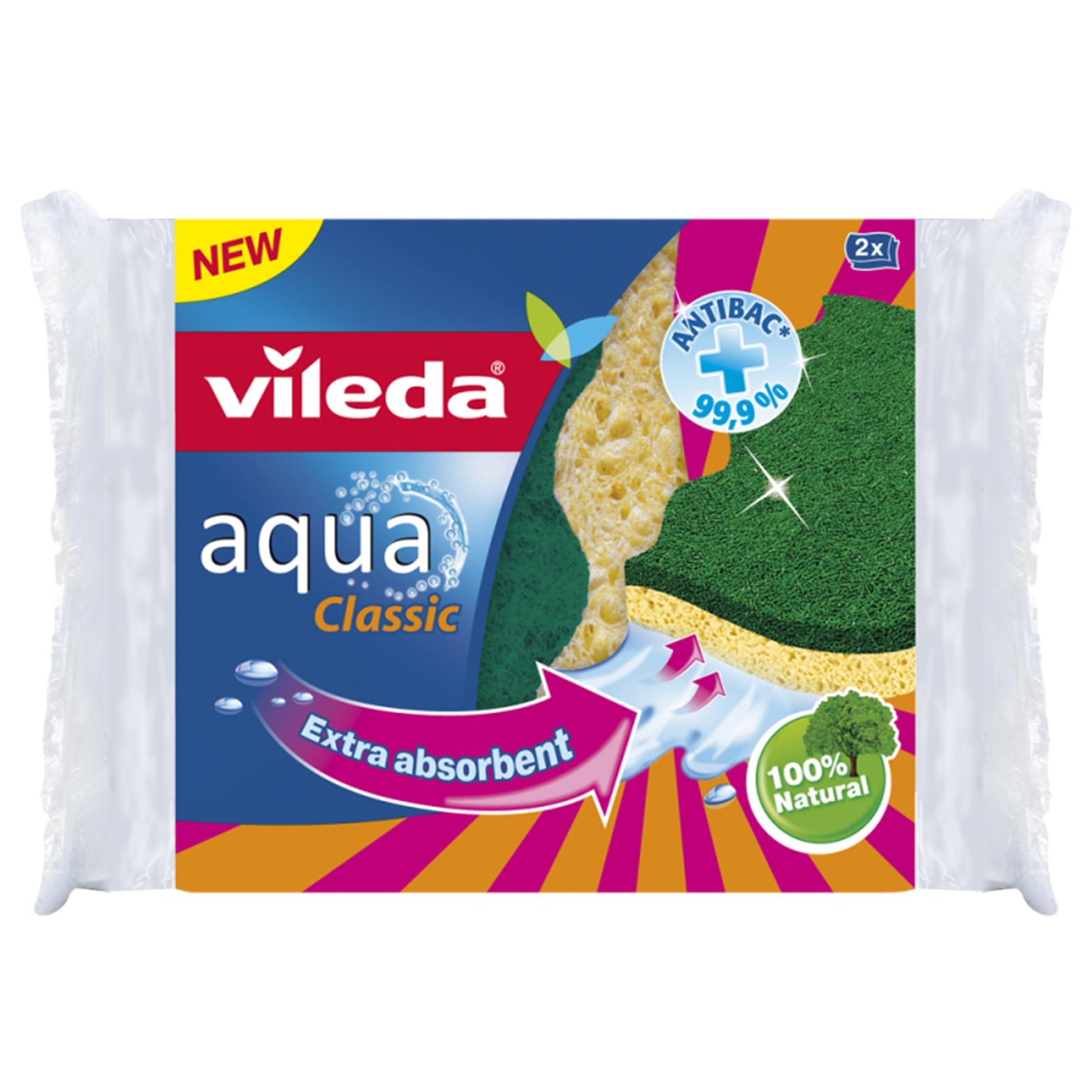 Vileda Spugna Aqua Classic - 2pz