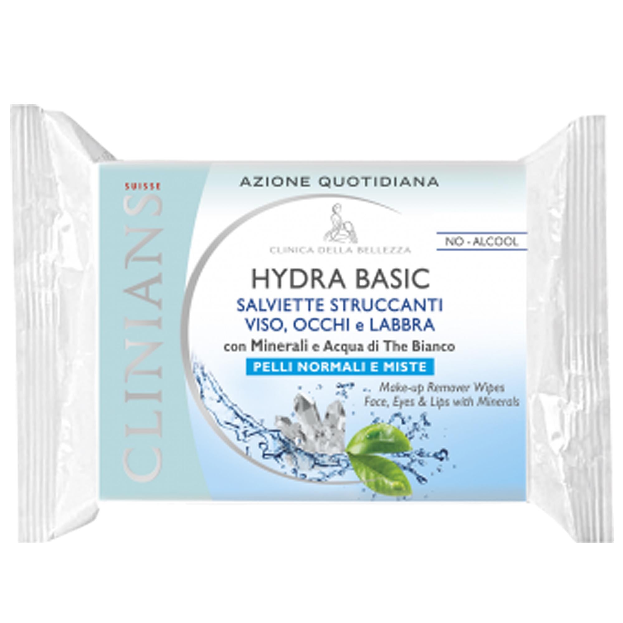 Clinians Hydra Basic Salviettine Pelle Normale - 25pz