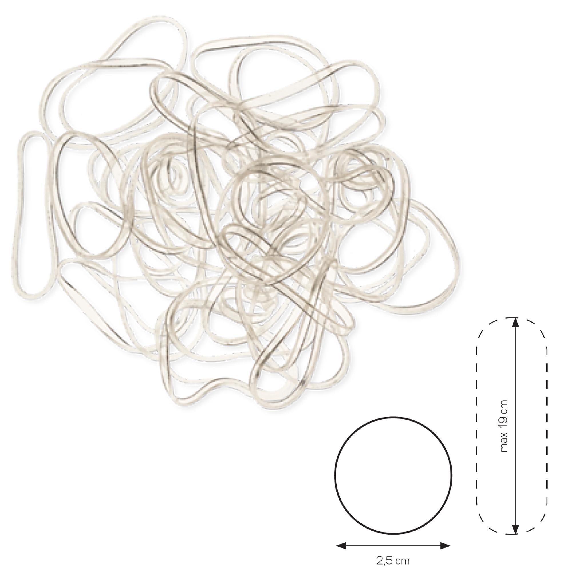 Rubber Elastici Capelli Big Band 40pz - Trasparente