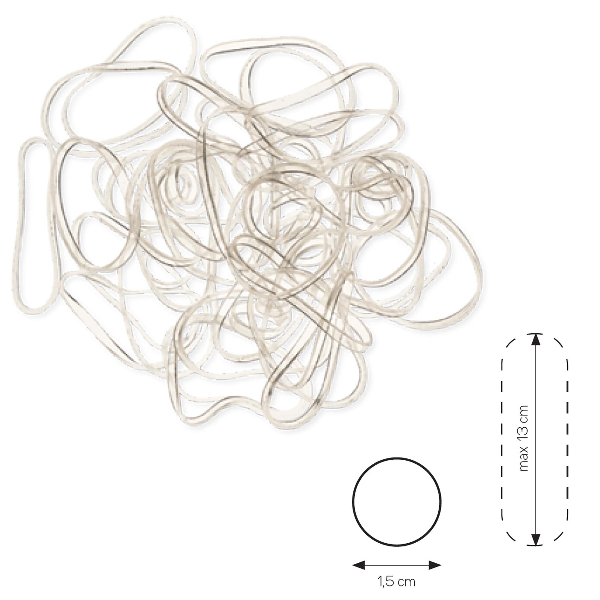 Rubber Elastici Capelli Small Band 40pz - Trasparente