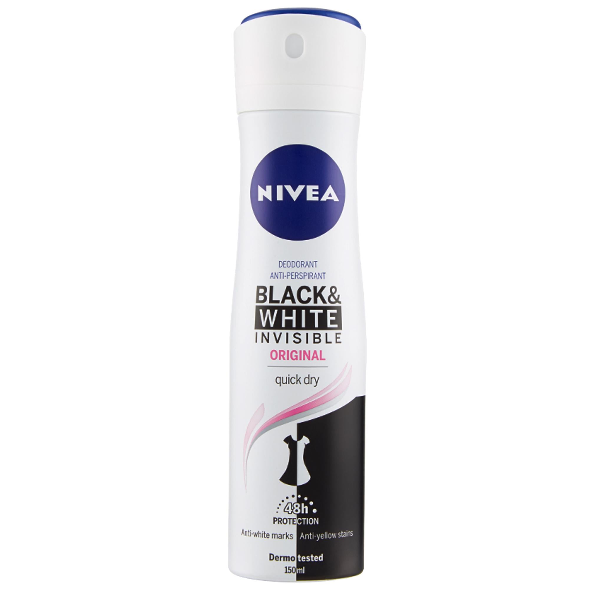 Nivea Deodorante Spray Black e White Invisible Original - 150ml