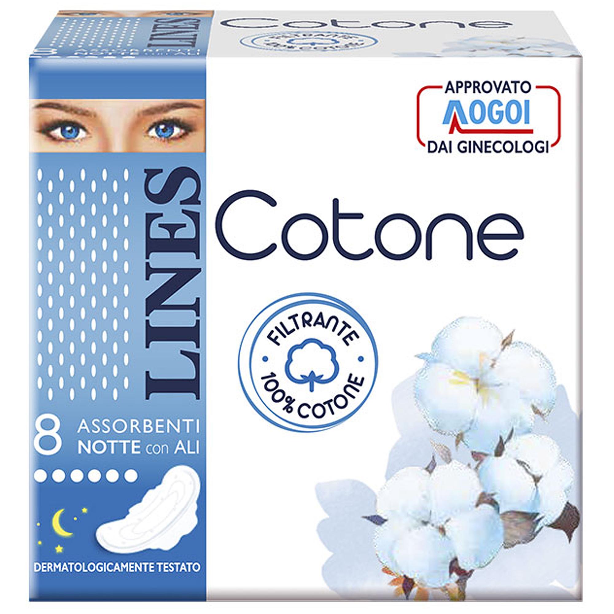 Lines Cotone Assorbenti Ultra Ali Notte - 8pz