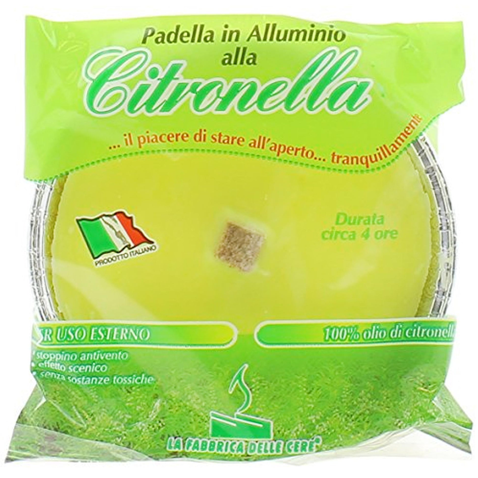 Nappi Citronella Anti-Zanzare con Padella in Alluminio - 11cm