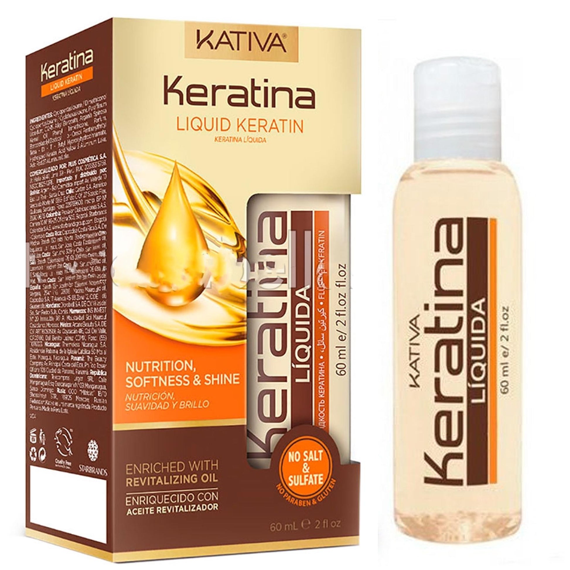Kativa Organic Oil Keratina Liquida Nutrition Shine - 60ml