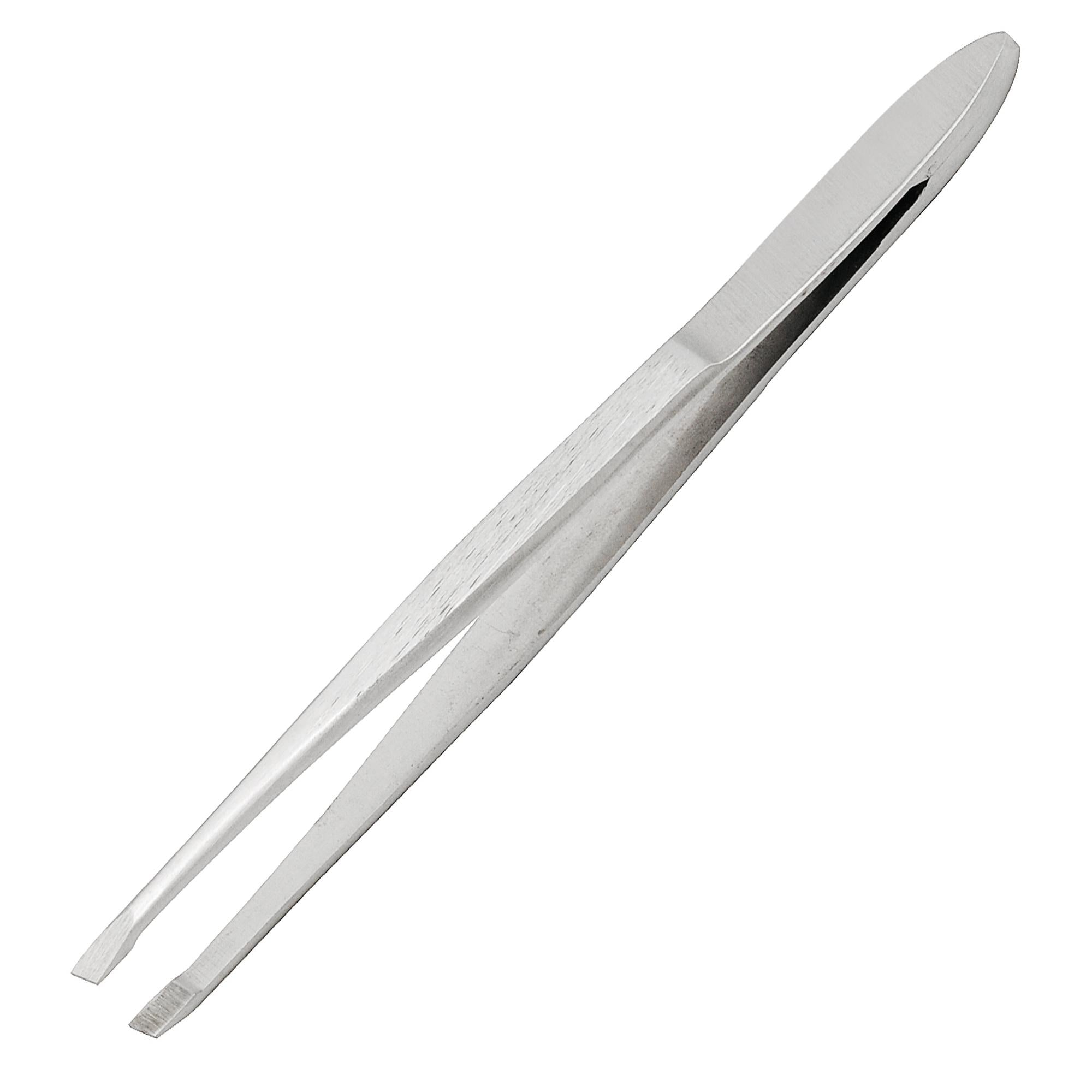 Pinzetta Sopraciglia in Acciao Inox Punta Obliqua
