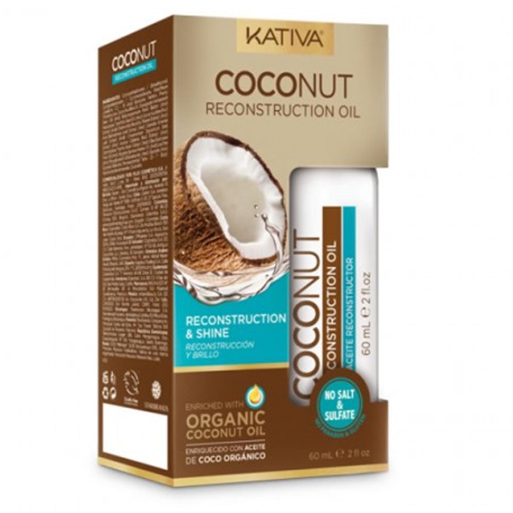 Kativa Organic Oil Coconut Reconstruction Shine - 60ml