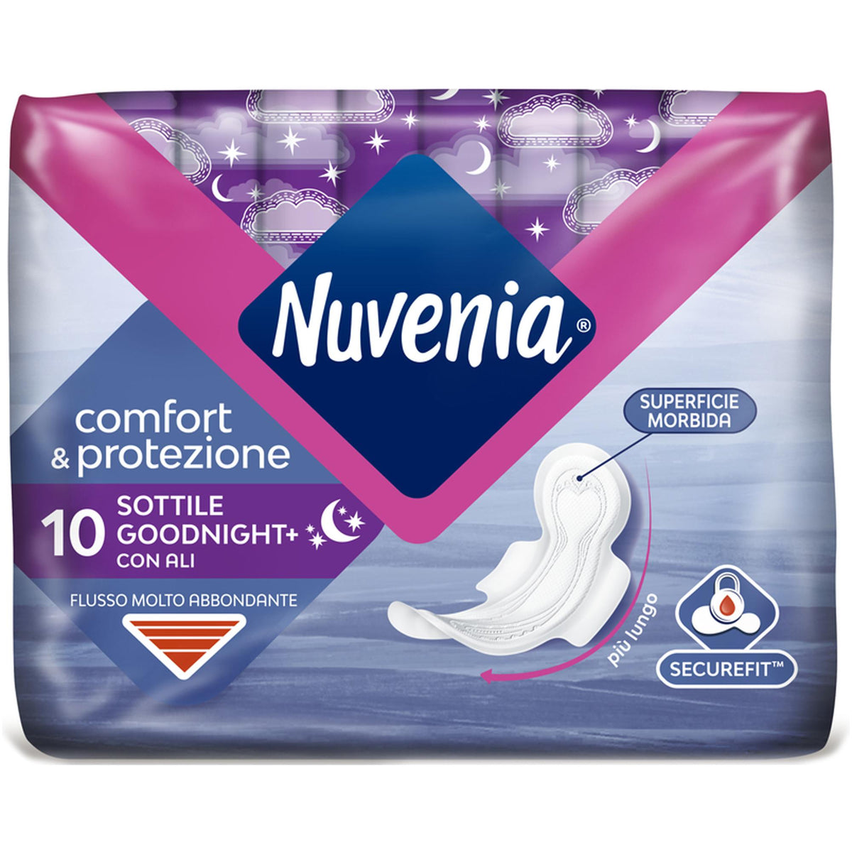Nuvenia Assorbenti Goodnight Sottile con Ali - 10pz
