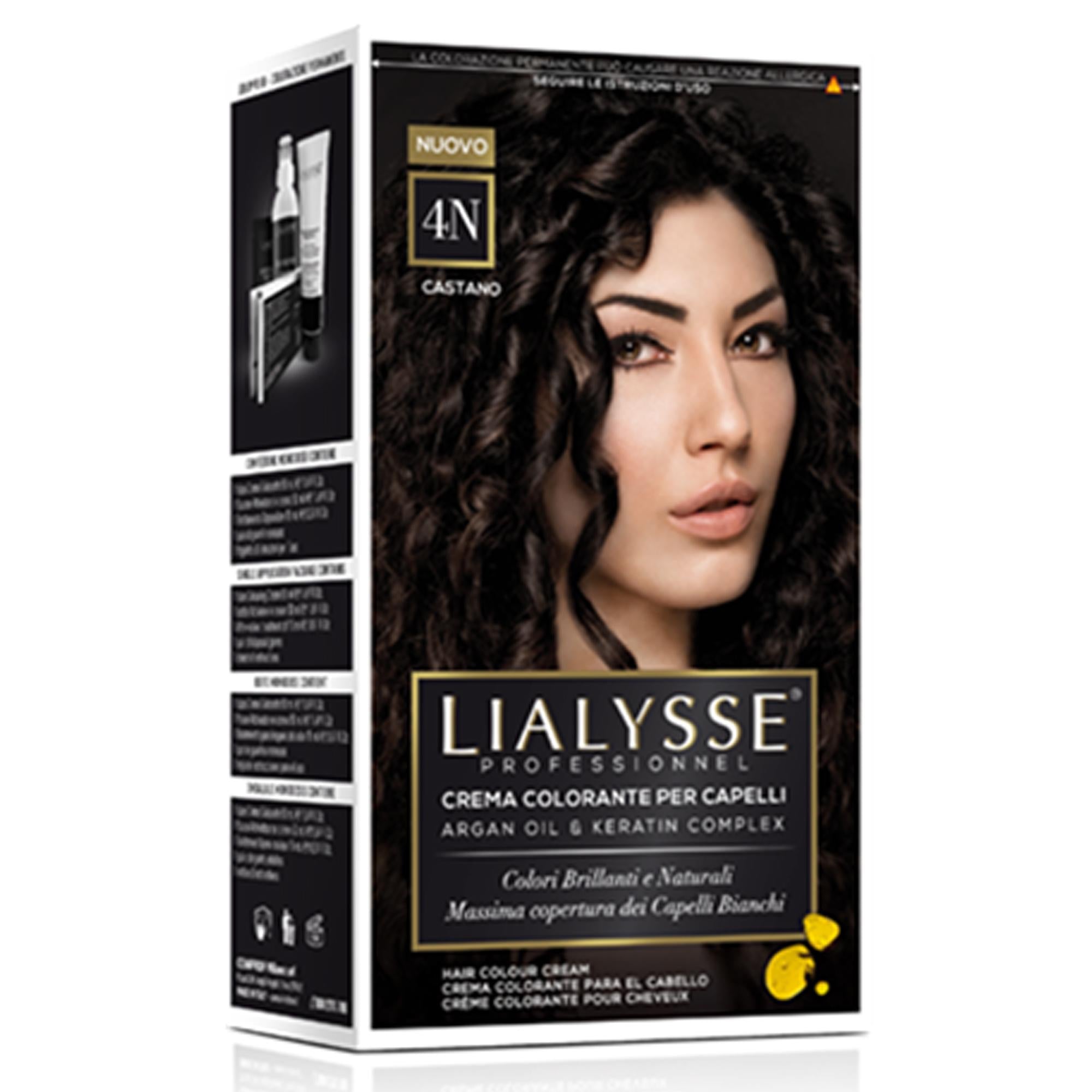 Lialysse Tintura per Capelli con Argan e Cheratina - 4N