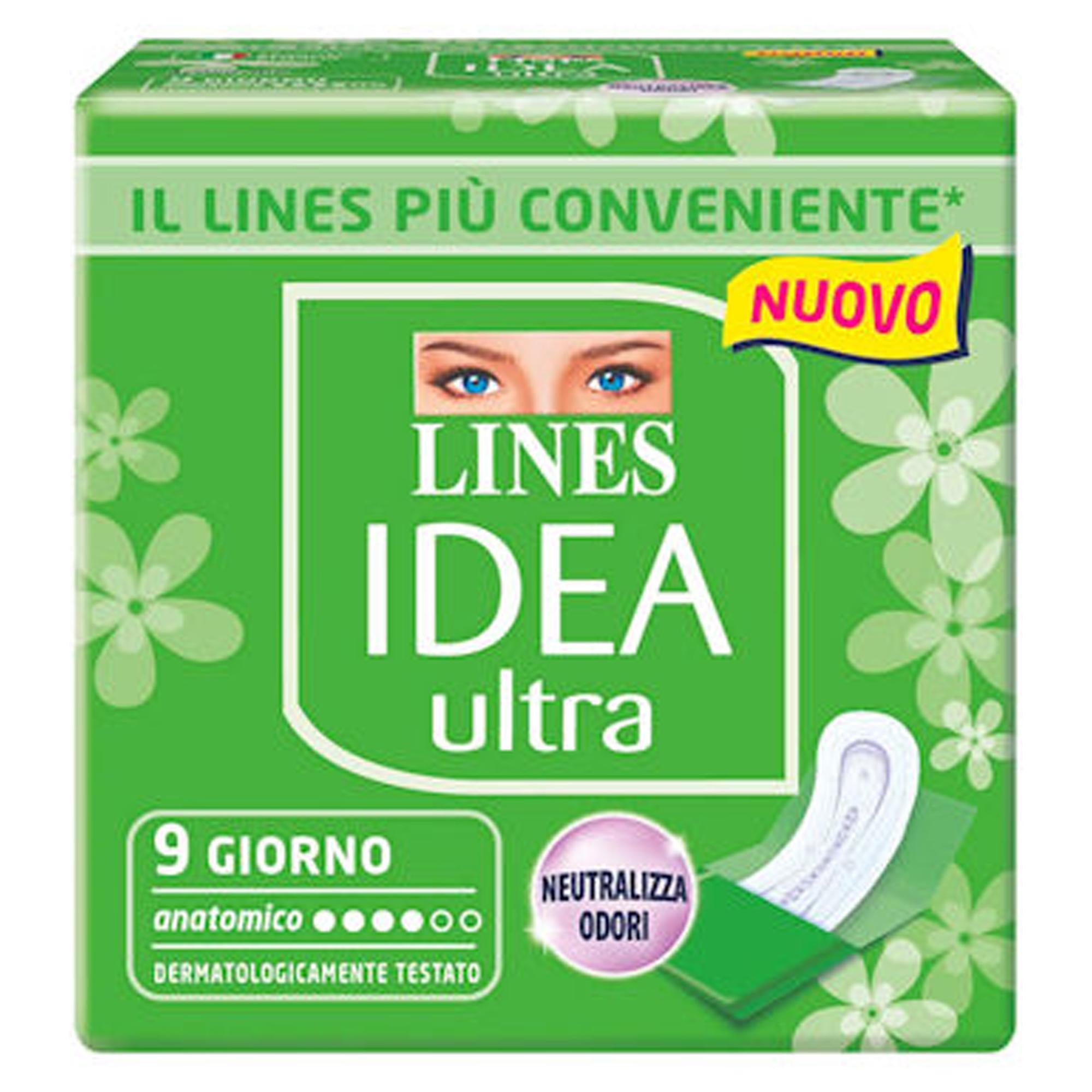 Lines Idea Ultra Assorbenti Giorno Anatomico - 9pz