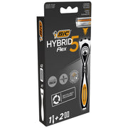 Bic Rasoio da Barba Hybrid5 Flex Starter Kit con 2 Ricariche