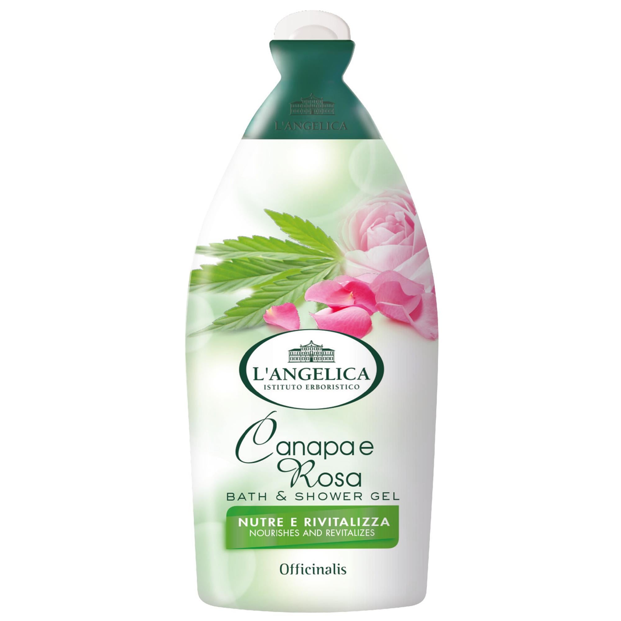 L'Angelica Bagnoschiuma 450ml - Canapa e Rosa