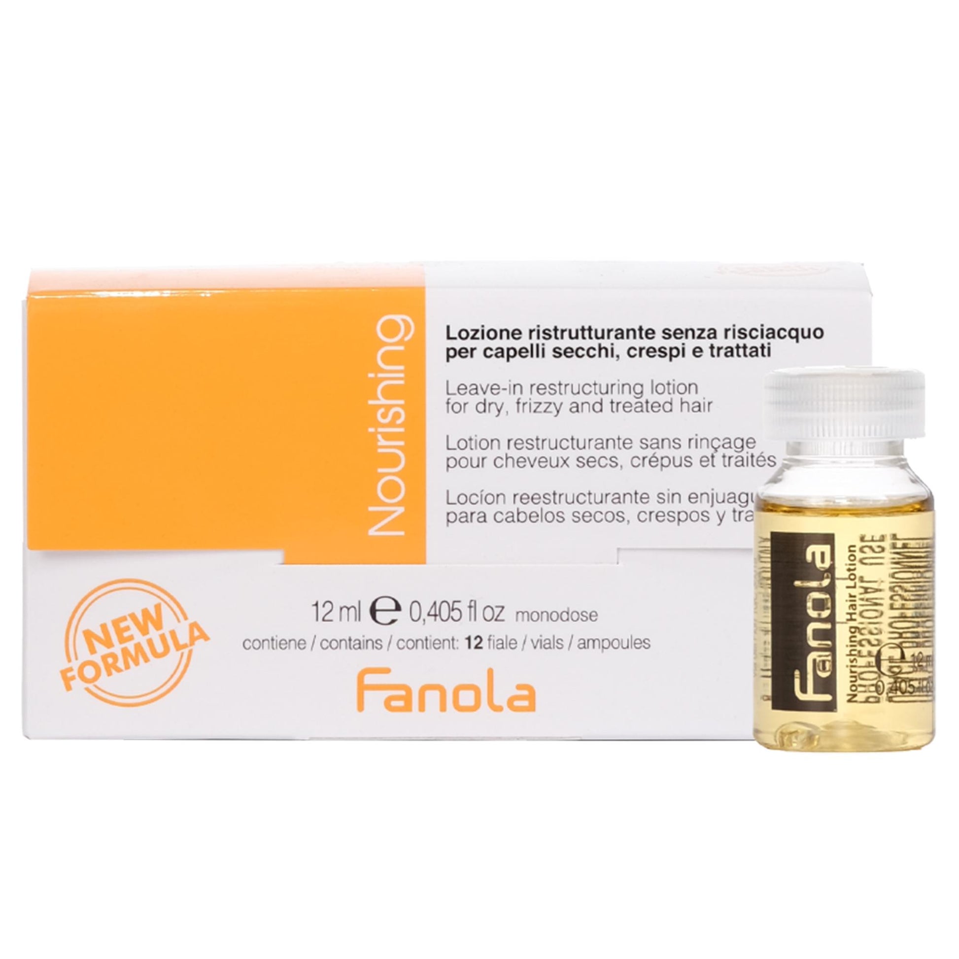Fanola Nourishing Fiale Ristrutturanti Senza Risciacquo - 12x12ml