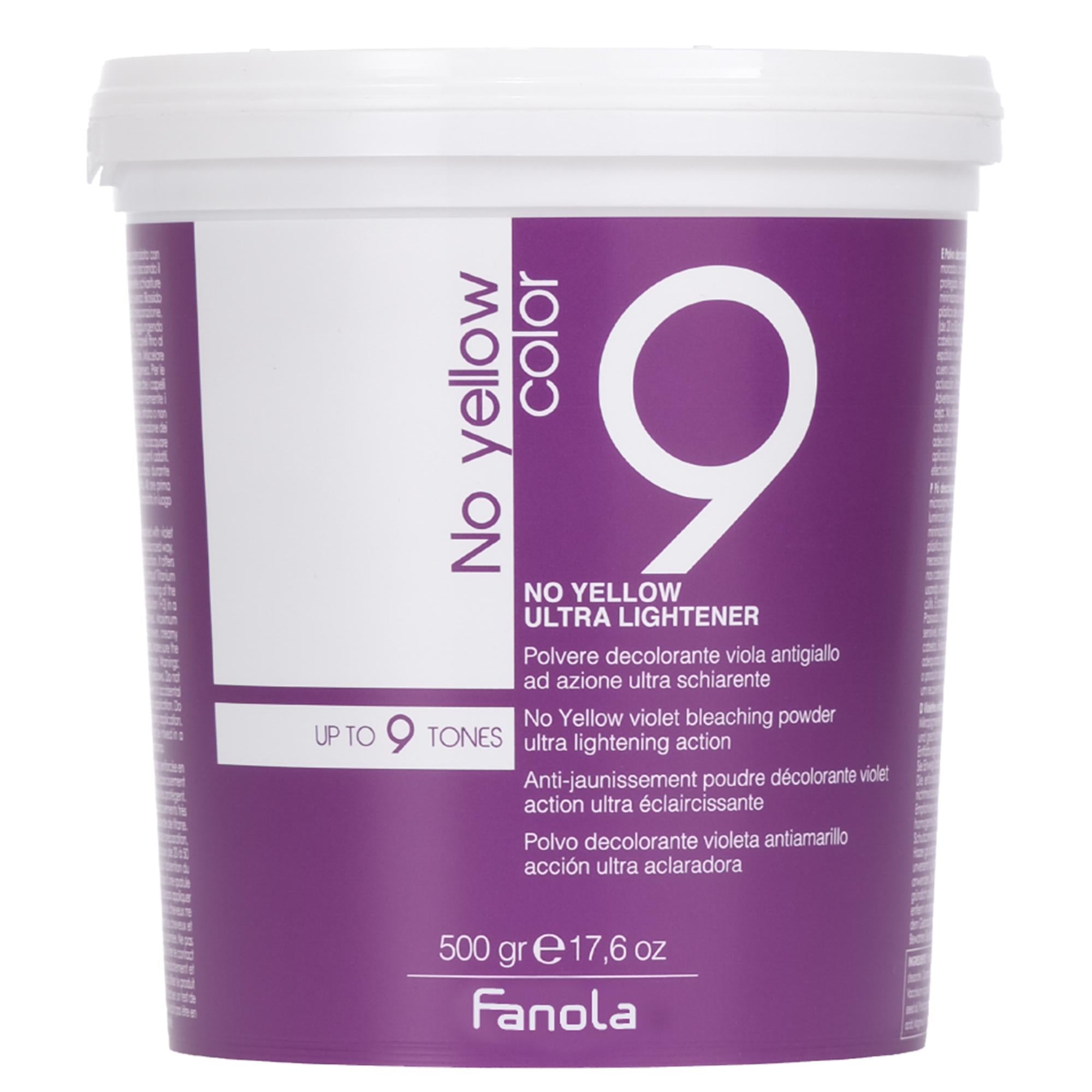 Fanola No Yellow Decolorante in Polvere Viola Antigiallo 9 Toni - 500gr