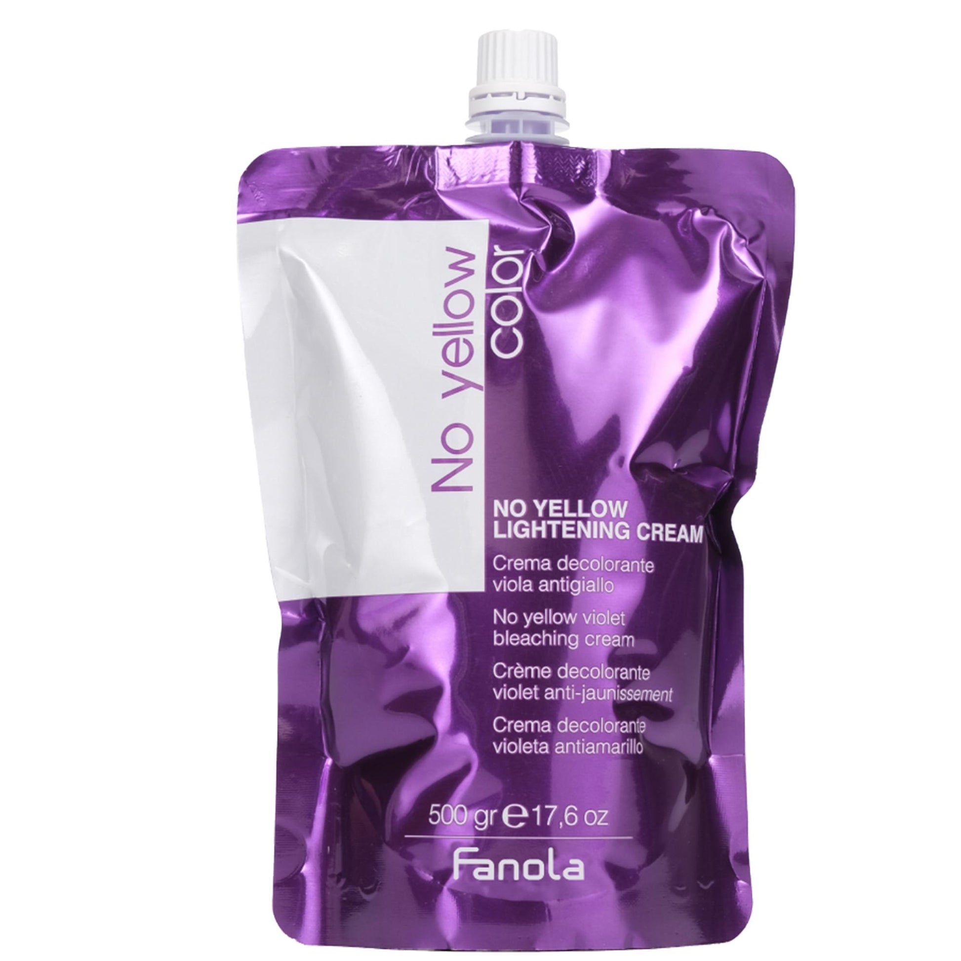 Fanola No Yellow Decolorante in Crema Viola Antigiallo 8 Toni - 500gr