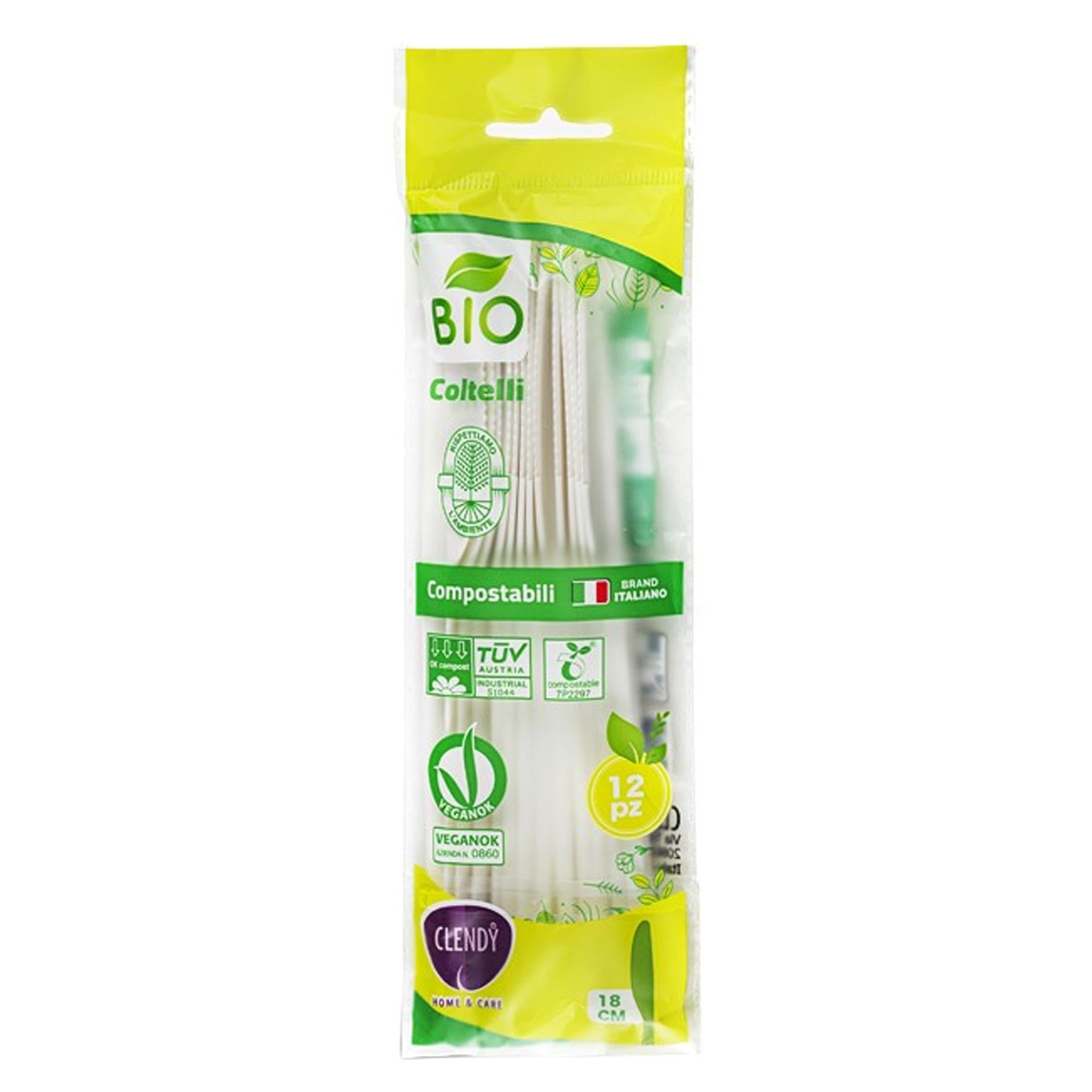 Clendy Coltelli Compostabili - 12pz