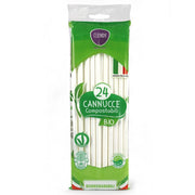 Clendy Cannucce Bio Compostabili 24pz - Bianco