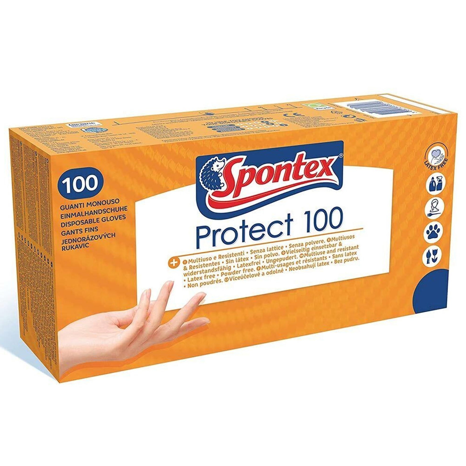 Spontex Guanti Protect100 in Vinile 100pz - Medium