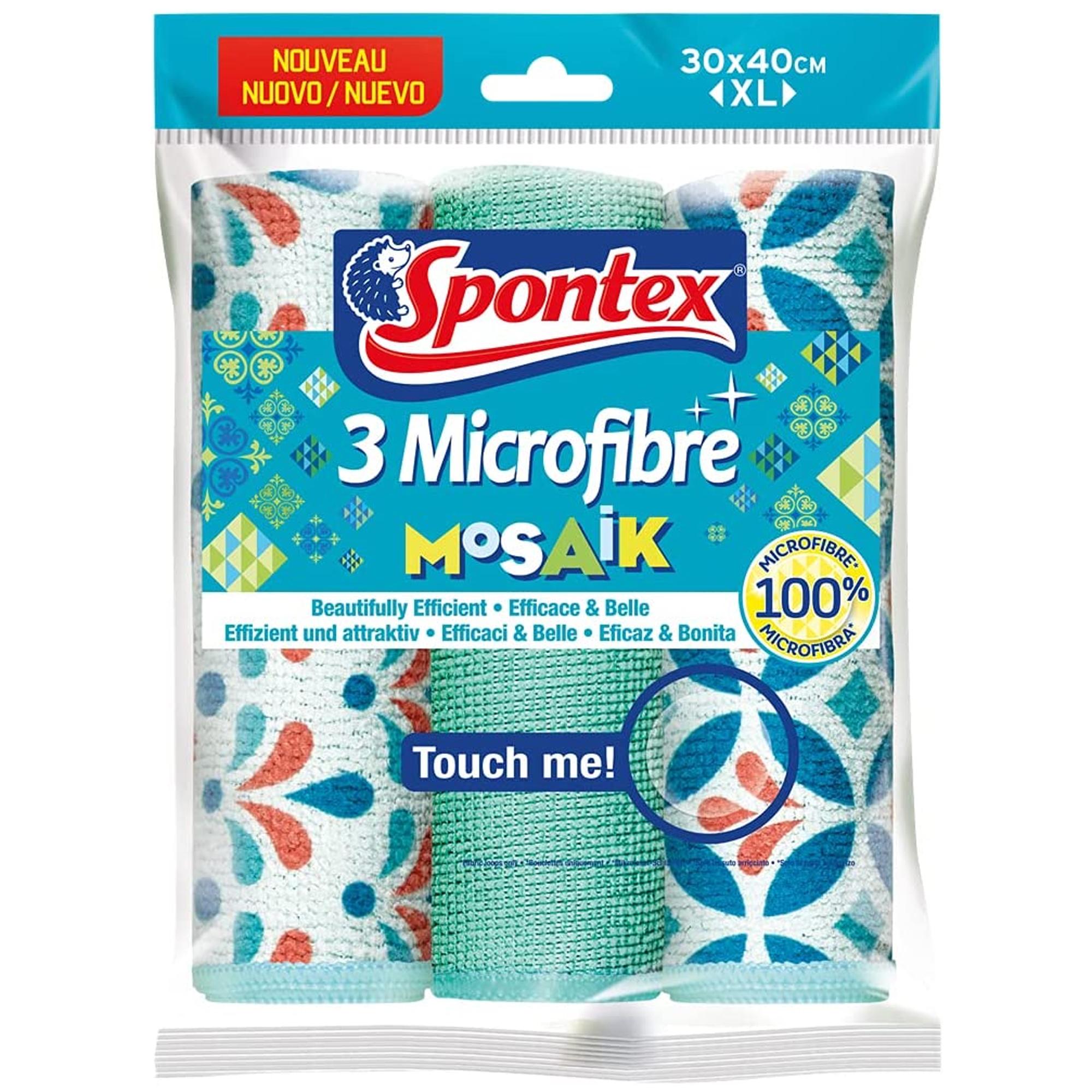 Spontex Panni in Microfibra Mosaik XL - 3pz – Blaco.it