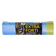 Sacchi per Differenziata con Manici 90 Litri - Azzurro
