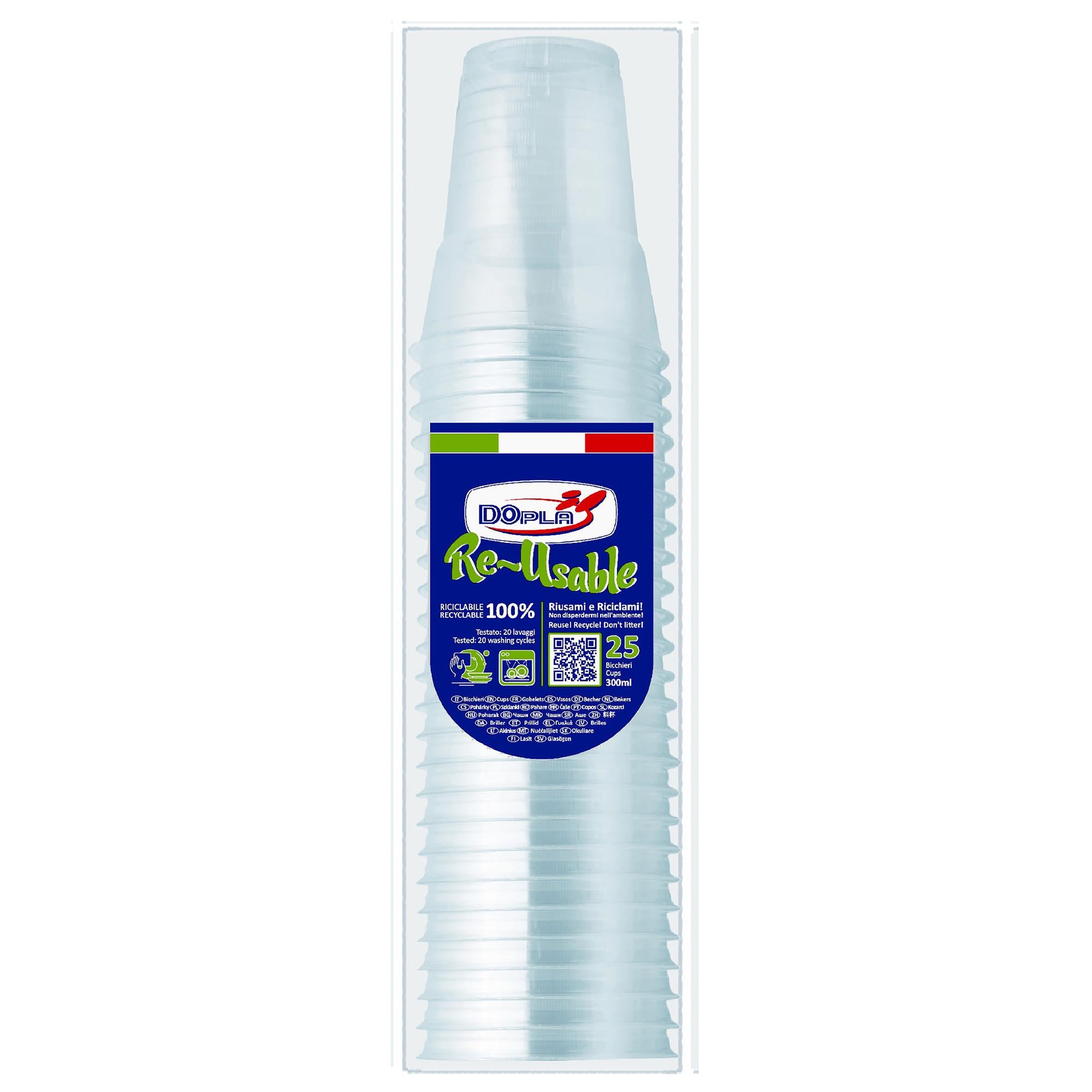 Dopla ReUsable Bicchieri Diamant 25pz - 300CC