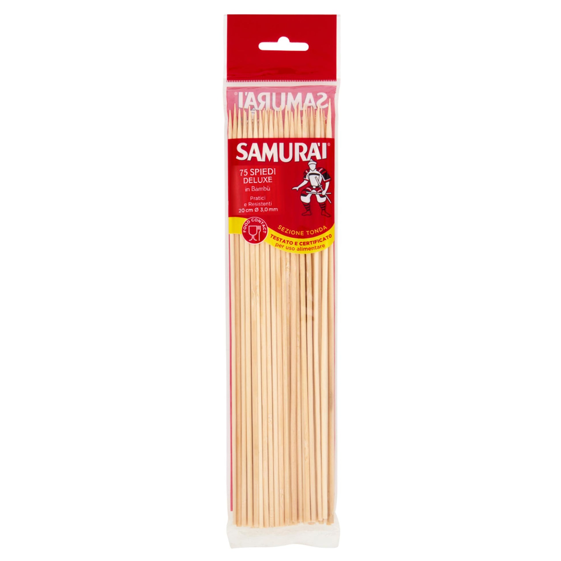 Samurai Spiedini in Bambù 75pz - 20cm