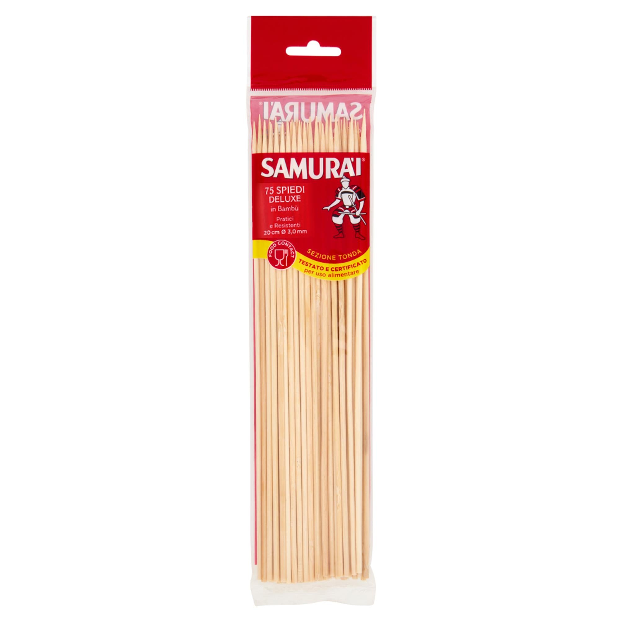 Samurai Spiedini in Bambù 75pz - 20cm