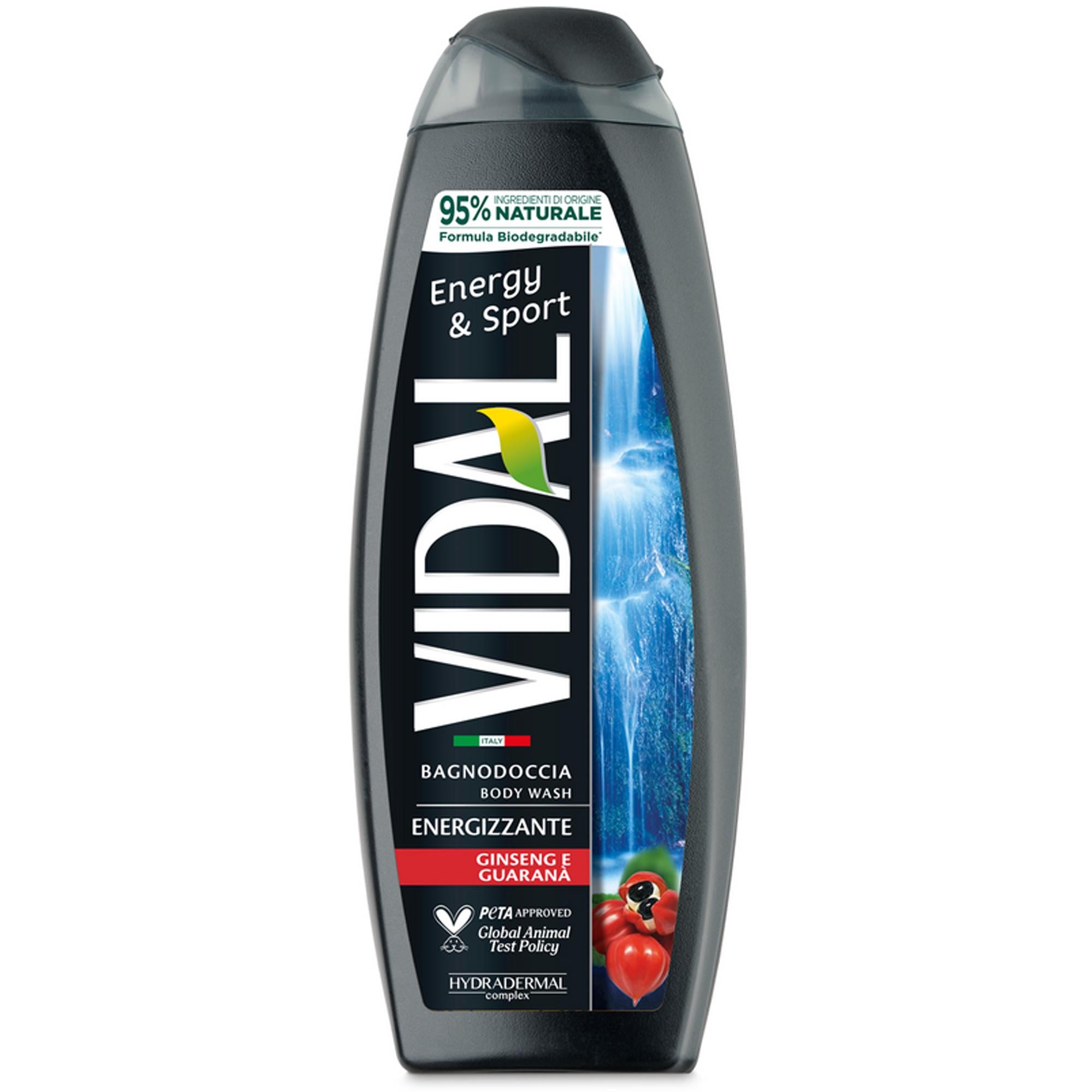 Vidal Bagnodoccia Energizzante con Ginseng e Guaranà - 500ml