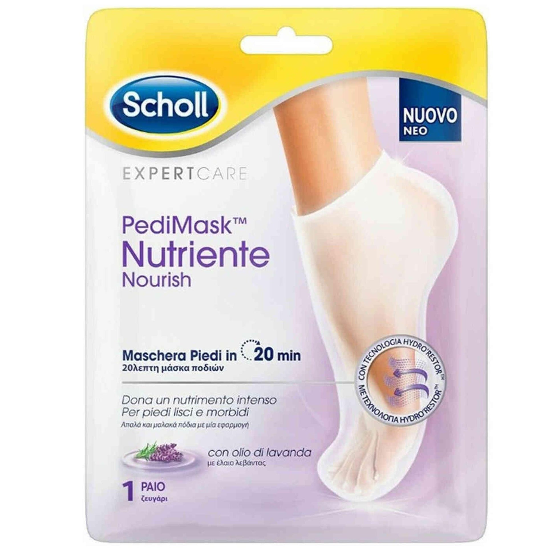 Scholl Maschera Piedi Idratante - Lavanda