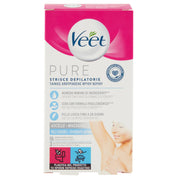 Veet Pure Strisce Depilatorie Ascelle Pelli Sensibili - 16pz