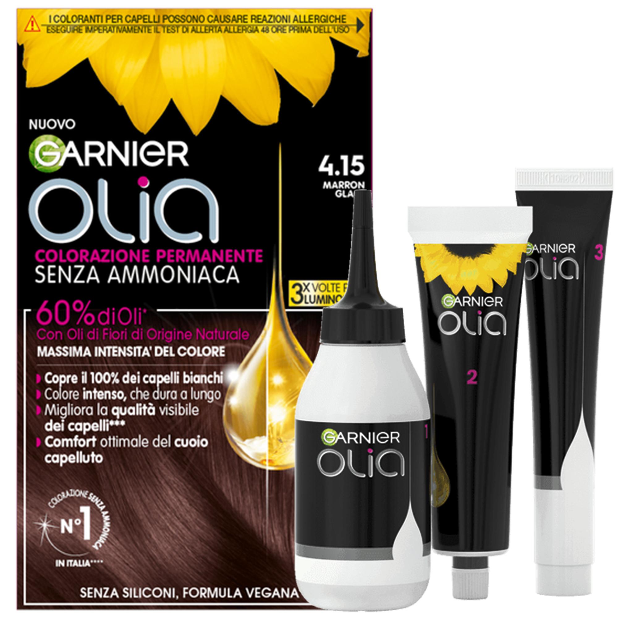 Garnier Olia Crema Colorante Senza Ammoniaca - 4.15