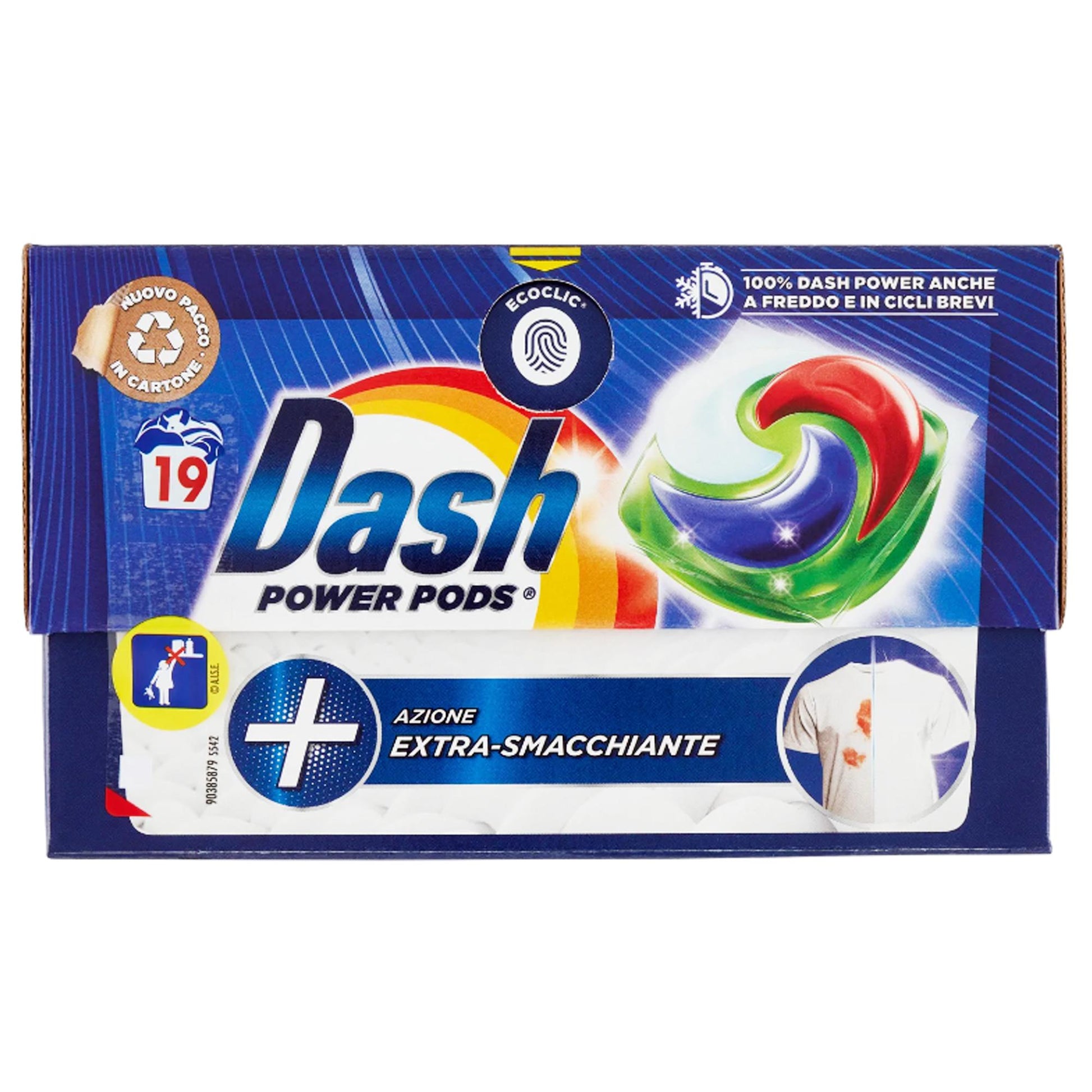 Dash Pods Power Detersivo Lavatrice 19pz - Extra Smacchiante